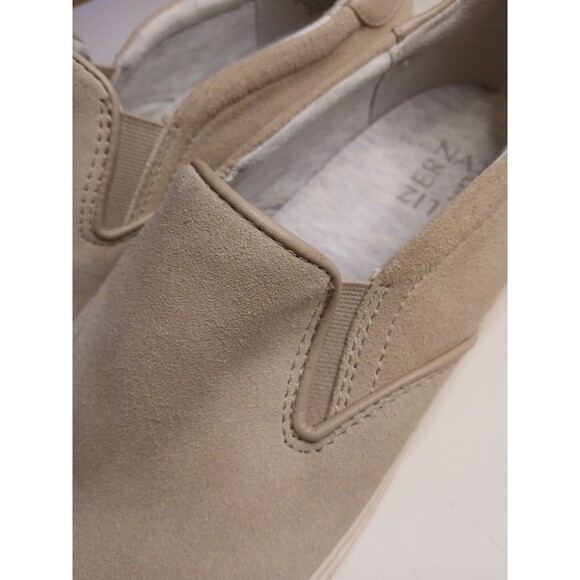 Naturalizer Sz 9 Marianne 2.0 Off White Slip-On Suede Leather Comfort Sneakers - Picture 11 of 16